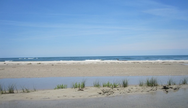 ocean and beach at Holden Beach NC